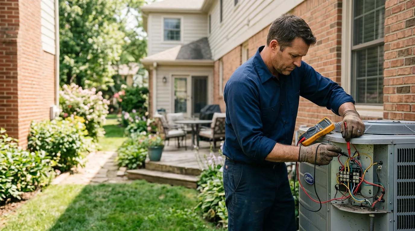 HVAC technician working near Swaledale, IA